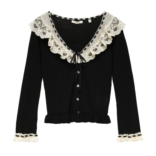 Doen Aubrielle Cardigan in Black | Cardigans | Coveti
