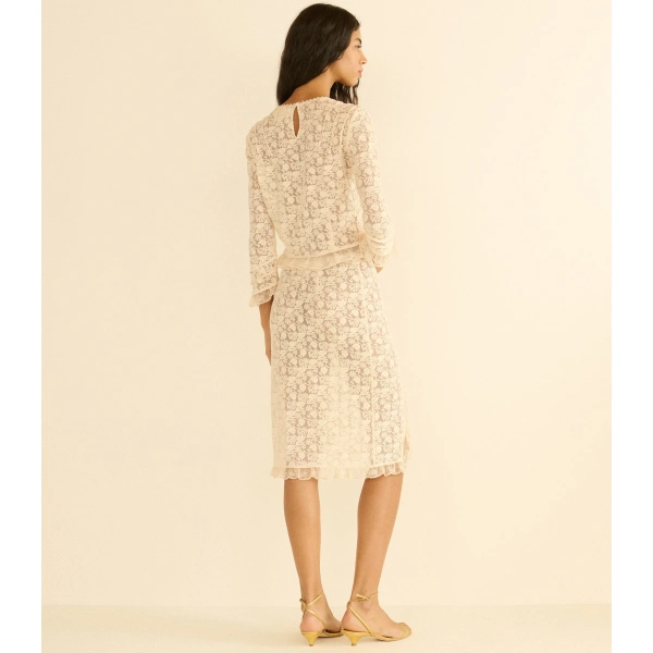 Doen Aurella Skirt in Soft Camellia | Midi Skirts | Coveti, view 6
