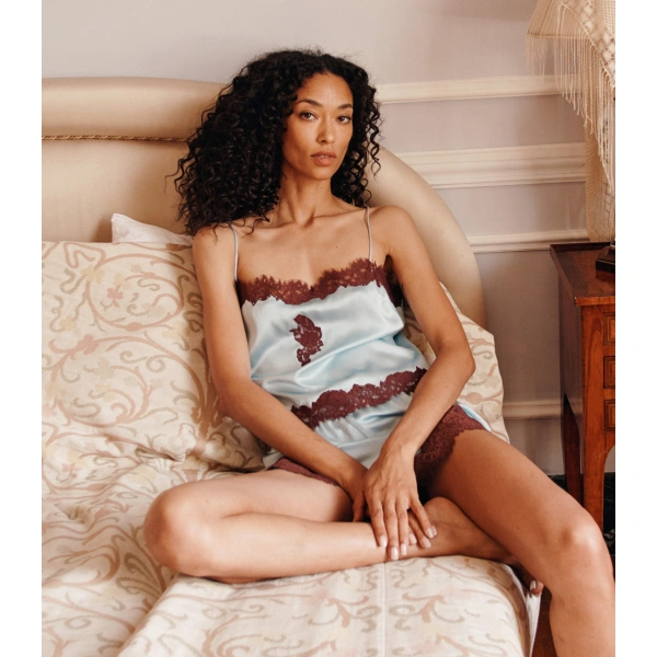 Doen Avelaine Top in Cloudless Sky | Blouses | Coveti, view 2