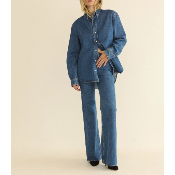 Doen Bacall Shirt in Roussillon Mid Wash | Shirts | Coveti, view 5