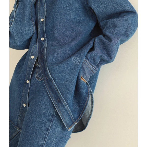 Doen Bacall Shirt in Roussillon Mid Wash | Shirts | Coveti, view 6