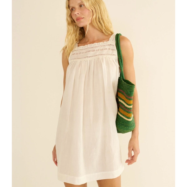 Doen Bea Dress in Salt | Mini Dresses | Coveti, view 2