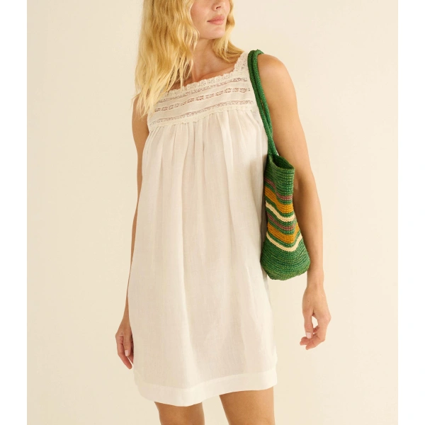 Doen Bea Dress in Salt | Mini Dresses | Coveti, view 5