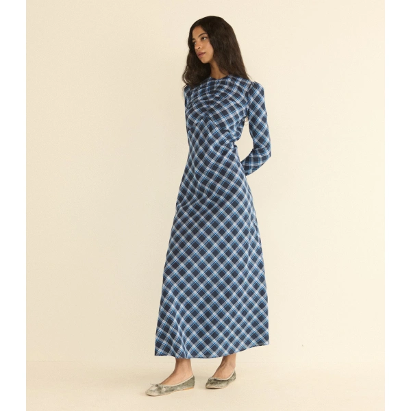 Doen Begonia Dress in Valmont Plaid | Midi Dresses | Coveti, view 2