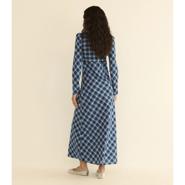 Doen Begonia Dress in Valmont Plaid | Midi Dresses | Coveti, view 6
