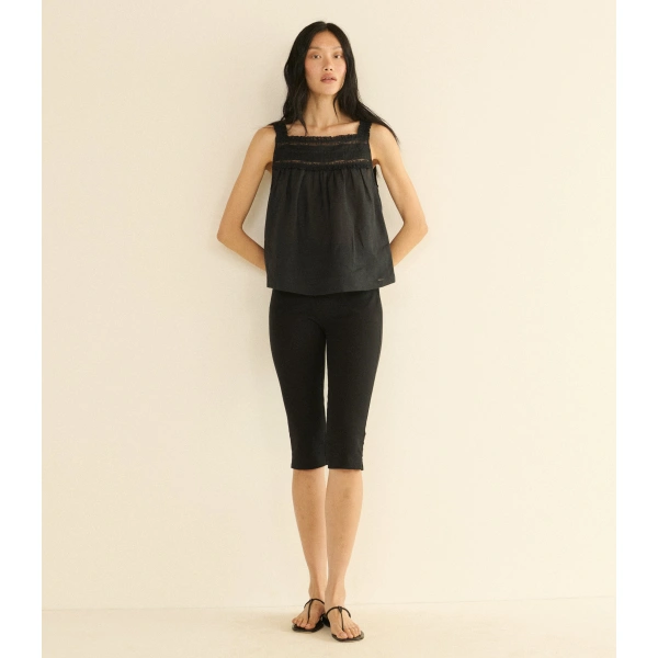 Doen Benita Top in Black | Blouses | Coveti, view 2