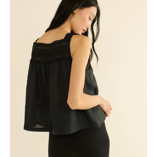 Doen Benita Top in Black | Blouses | Coveti, view 4