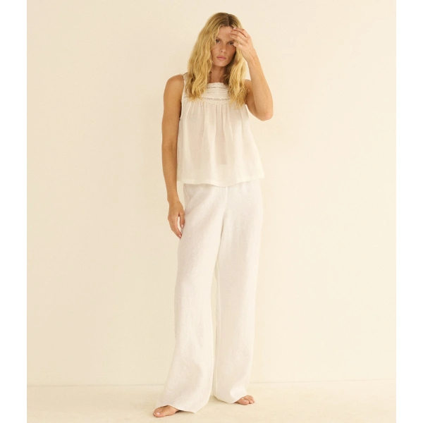 Doen Benita Top in Salt | Blouses | Coveti, view 3
