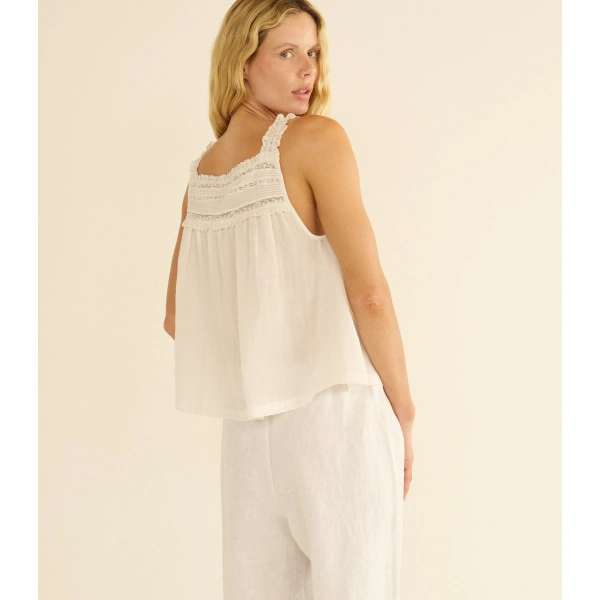 Doen Benita Top in Salt | Blouses | Coveti, view 4