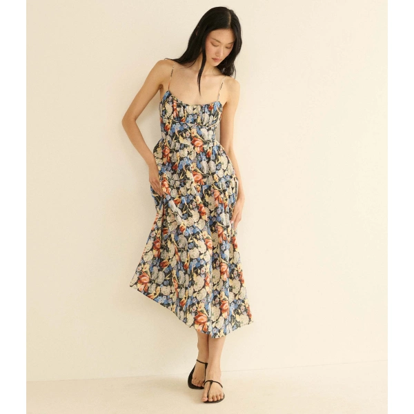 Doen Benoit Dress in Petit Jardin de Villandry | Maxi Dresses | Coveti, view 2