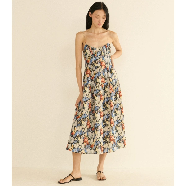 Doen Benoit Dress in Petit Jardin de Villandry | Maxi Dresses | Coveti, view 3