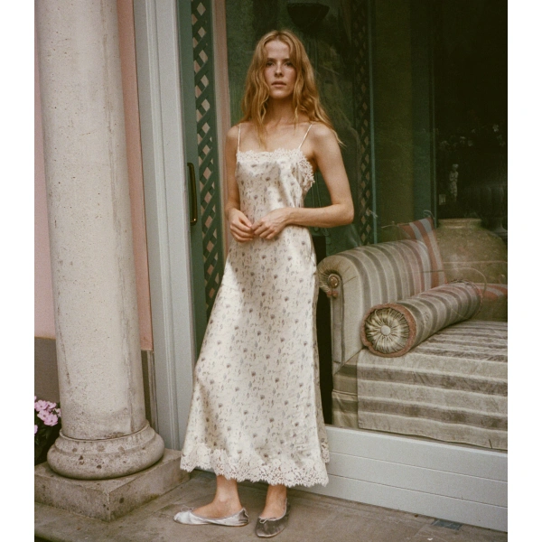 Doen Bethilde Dress in Camellia Bloom | Midi Dresses | Coveti, view 3