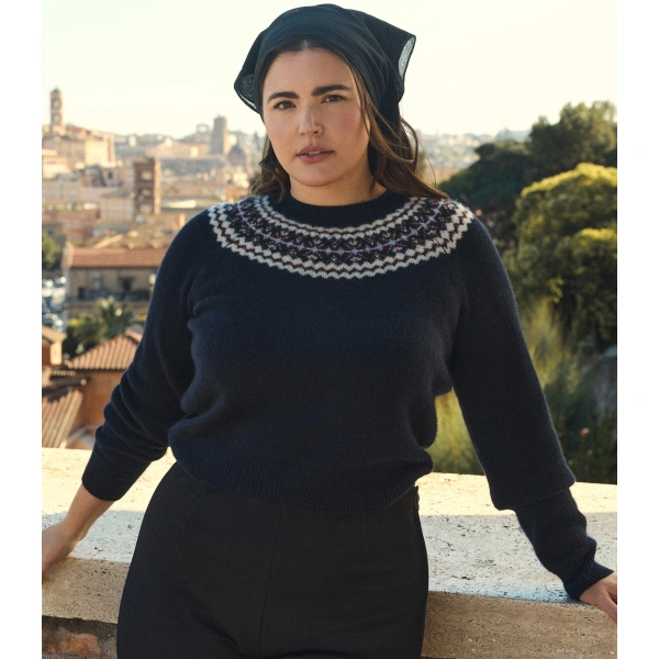 Doen Boniface Cashmere Sweater in Navy | Sweaters | Coveti, view 3