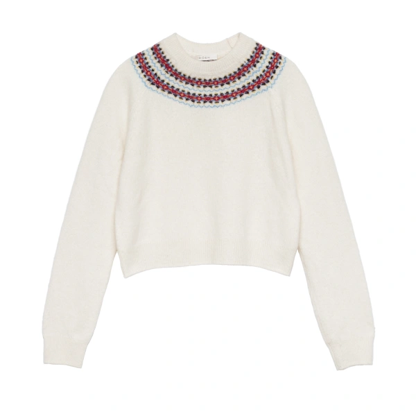 Boniface Sweater in Ivory Annecy Fair Isle