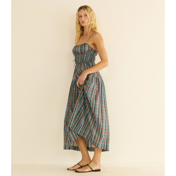 Doen Brielle Dress in Alderbrook Plaid | Midi Dresses | Coveti, view 4
