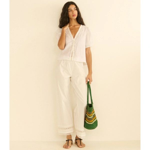 Doen Brigitta Top in Salt | Blouses | Coveti, view 4