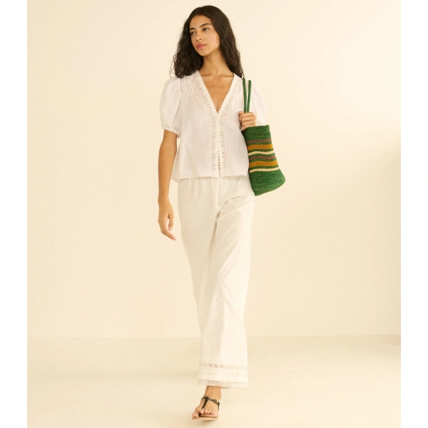 Doen Brigitta Top in Salt | Blouses | Coveti, view 5