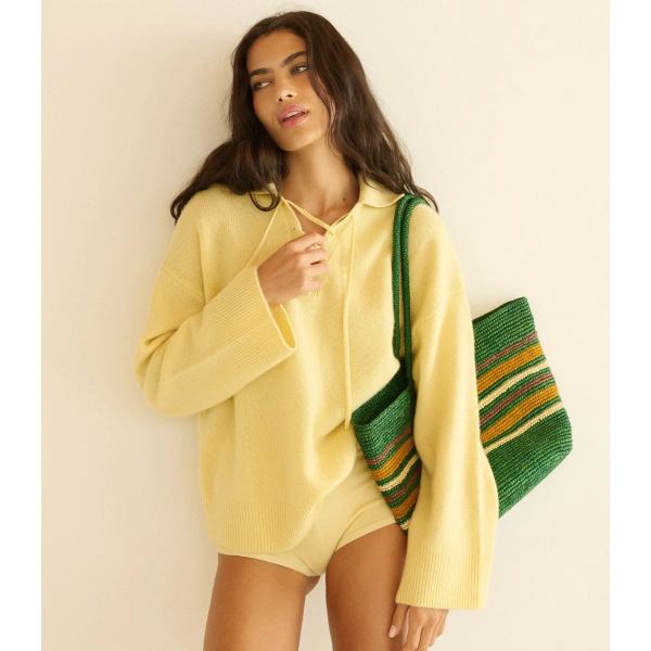 Doen Burke Cashmere Sweater in Wild Honeysuckle | Sweaters | Coveti, view 5