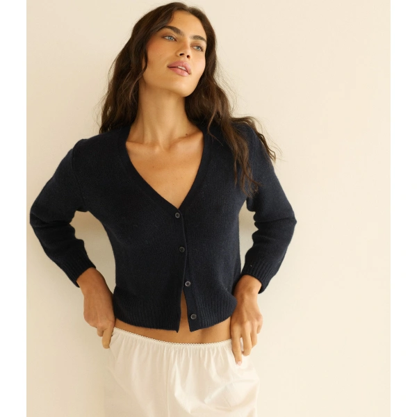Doen Cameron Cashmere Cardigan in Navy | Cardigans | Coveti, view 5