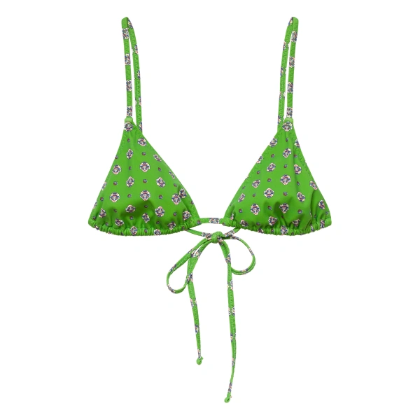 Capri Bikini Top in Vert Cadiz Foulard