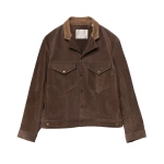 Doen Carson Suede Jacket in Sable | Leather Jackets | Coveti