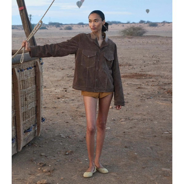 Doen Carson Suede Jacket in Sable | Leather Jackets | Coveti, view 5