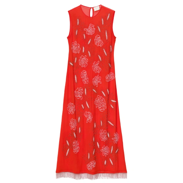 Chandra Dress in Orange Citrine