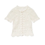 Doen Chrysanthe Top in Pearl | Blouses | Coveti
