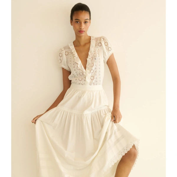 Doen Clairette Top in Salt | Blouses | Coveti, view 2