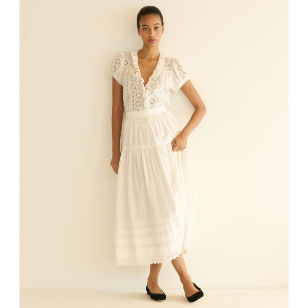 Doen Clairette Top in Salt | Blouses | Coveti, view 4