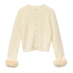 Doen Clara Cashmere Cardigan in Vanilla | Cardigans | Coveti