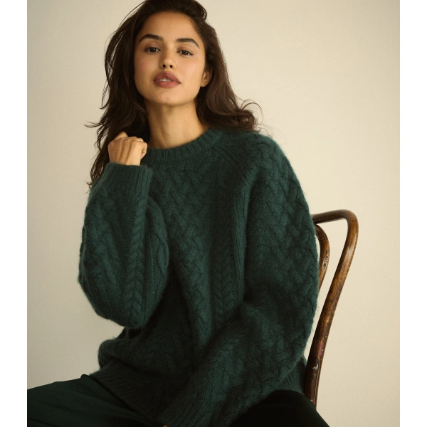 Doen Clarendon Sweater in Sea Cliff | Sweaters | Coveti, view 2