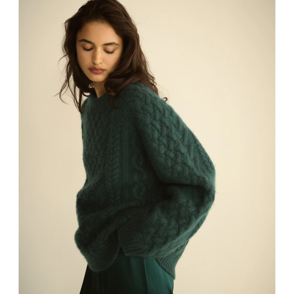 Doen Clarendon Sweater in Sea Cliff | Sweaters | Coveti, view 3