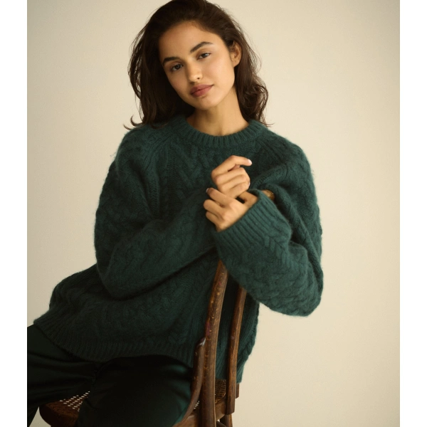 Doen Clarendon Sweater in Sea Cliff | Sweaters | Coveti, view 5
