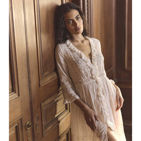 Doen Clemencia Dress in Salt | Maxi Dresses | Coveti, view 6