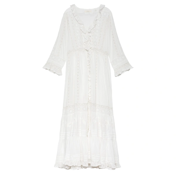 Clemencia Dress in Salt