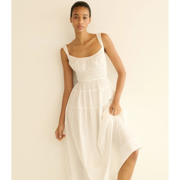 Doen Clover Dress in Salt | Midi Dresses | Coveti, view 2