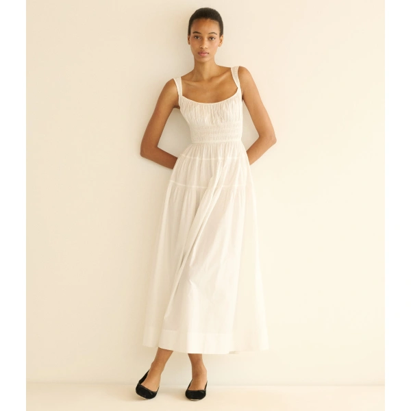 Doen Clover Dress in Salt | Midi Dresses | Coveti, view 3
