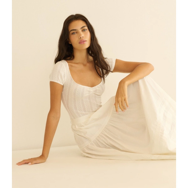 Doen Coleta Bodysuit in Salt | Bodysuits | Coveti, view 3