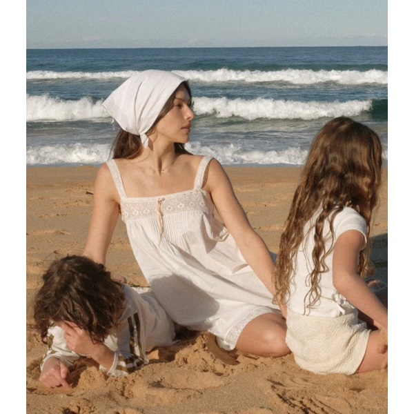 Doen Cordelia Dress in Salt | Midi Dresses | Coveti, view 3