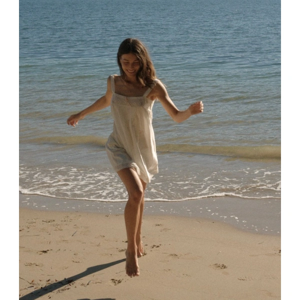 Doen Cordelia Dress in Salt | Midi Dresses | Coveti, view 5