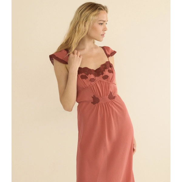 Doen Corielle Dress in Mirage Pink | Midi Dresses | Coveti, view 5
