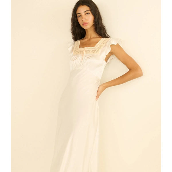 Doen Corina Dress in Salt | Midi Dresses | Coveti, view 3