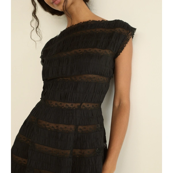 Doen Cornella Dress in Black | Mini Dresses | Coveti, view 5