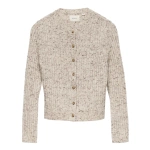 Doen Danae Rib Cardigan in Sabbia Melange | Cardigans | Coveti