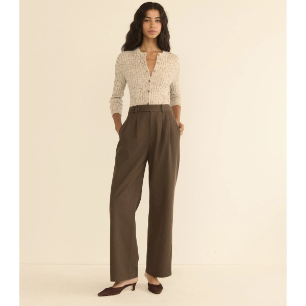 Doen Danae Rib Cardigan in Sabbia Melange | Cardigans | Coveti, view 3