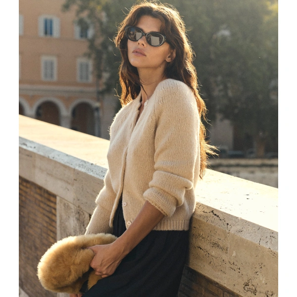 Doen Darcy Cardigan in Almondine | Cardigans | Coveti, view 2