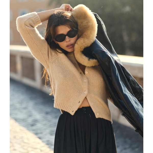 Doen Darcy Cardigan in Almondine | Cardigans | Coveti, view 5