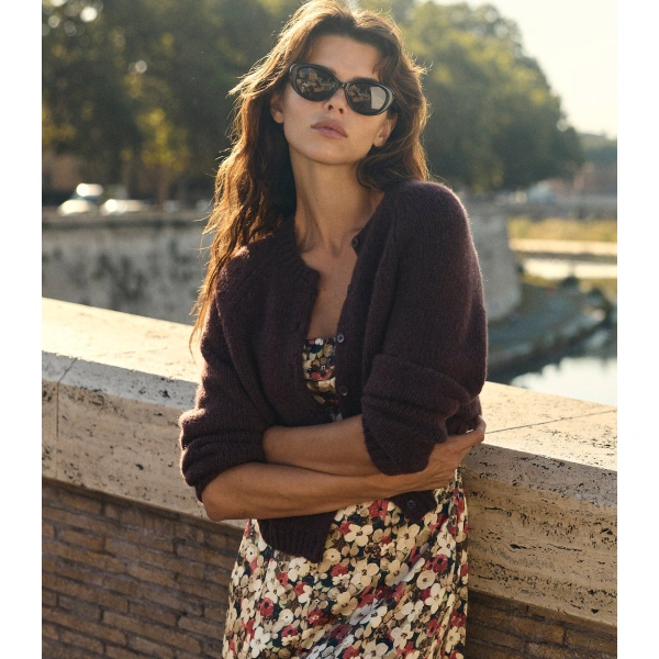 Doen Darcy Cardigan in Red Umber | Cardigans | Coveti, view 3