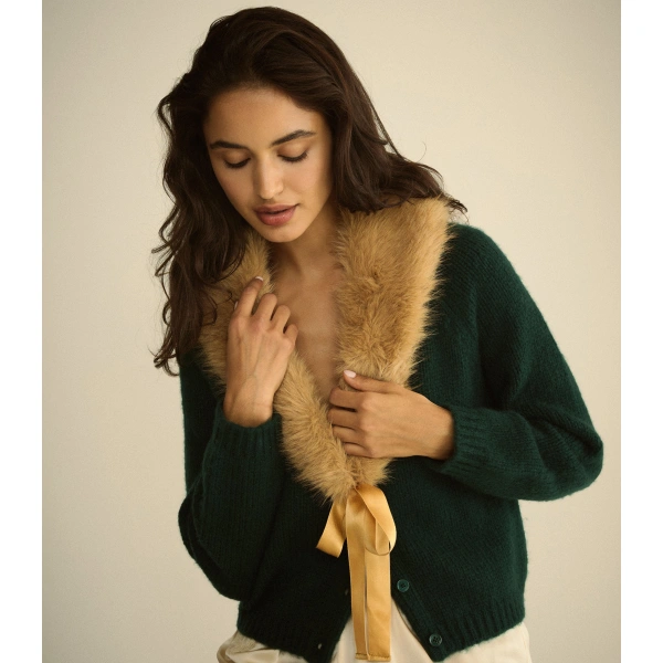 Doen Darcy Cardigan in Scarab | Cardigans | Coveti, view 6